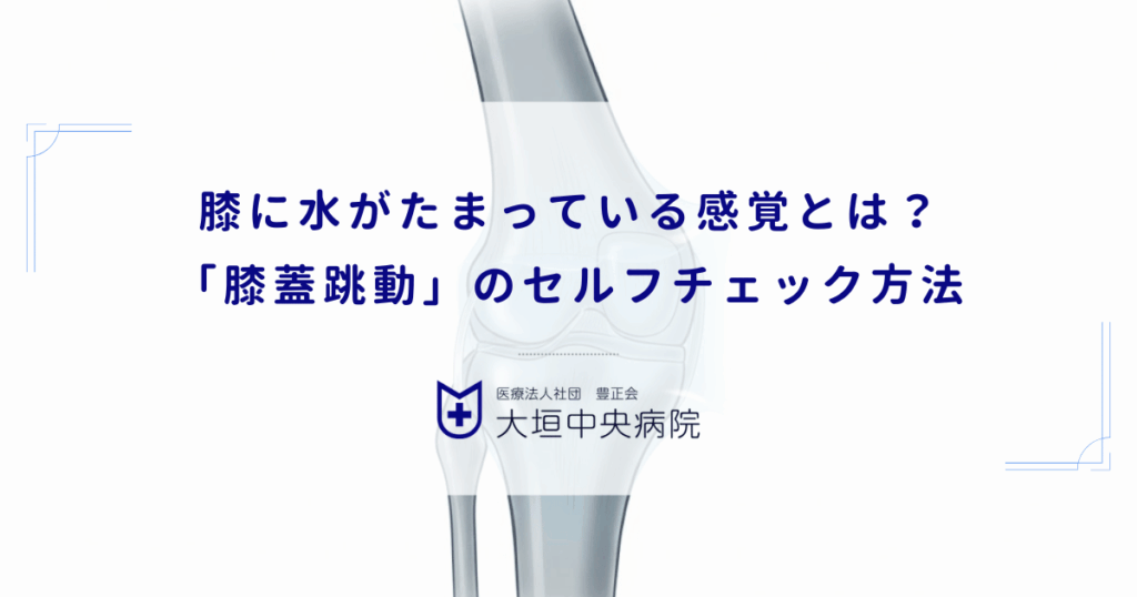 膝に水がたまっている感覚とは？お皿が浮く「膝蓋跳動」のセルフチェック方法