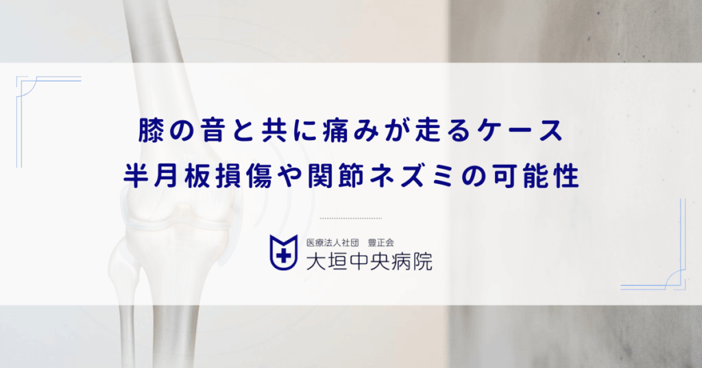 膝の音と共に痛みが走るケース｜半月板損傷や関節ネズミ（関節遊離体）の可能性