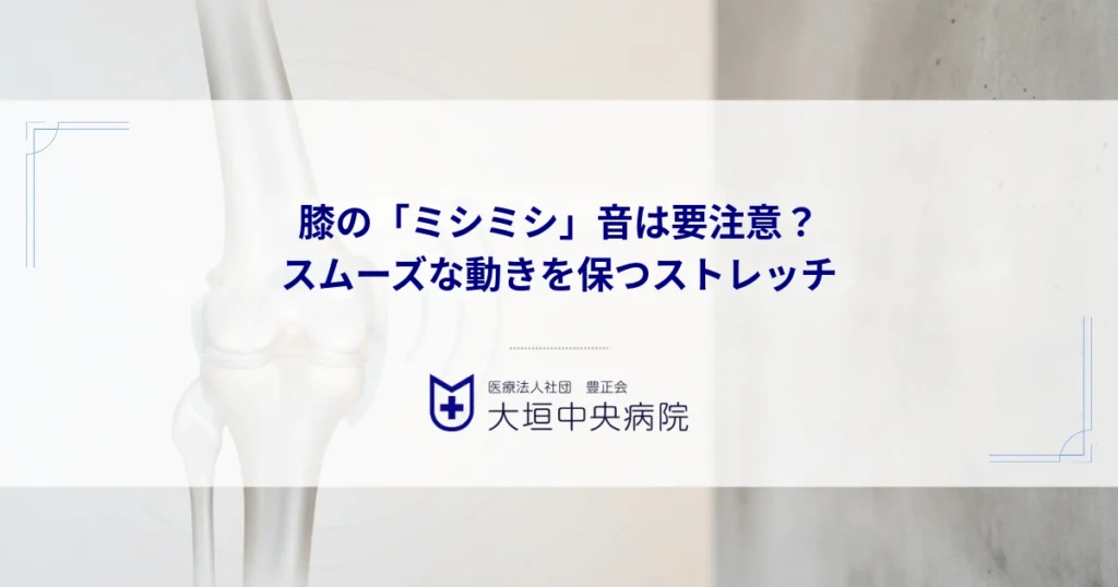 膝の「ミシミシ」音は痛みがなくても要注意？スムーズな動きを保つストレッチ