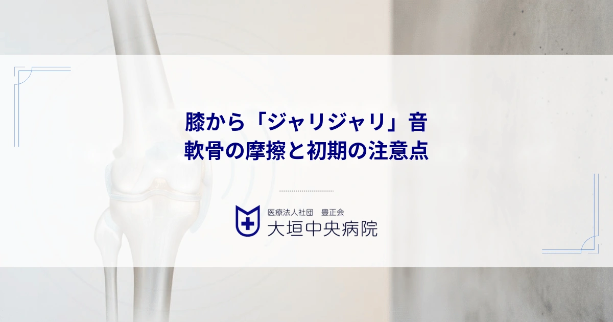 膝から「ジャリジャリ」音がするけど痛くない！軟骨の摩擦と初期の注意点