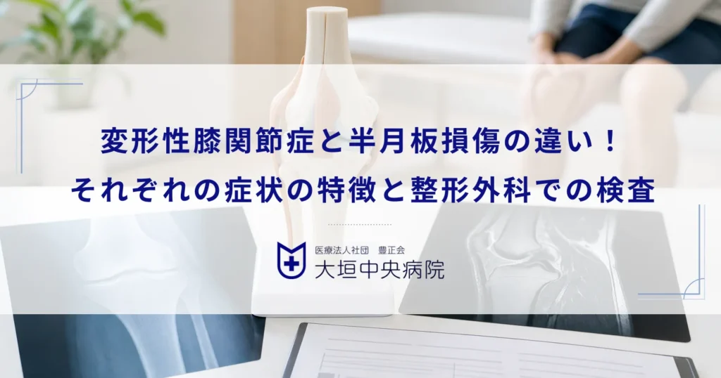 変形性膝関節症と半月板損傷の違い！それぞれの症状の特徴と整形外科での検査