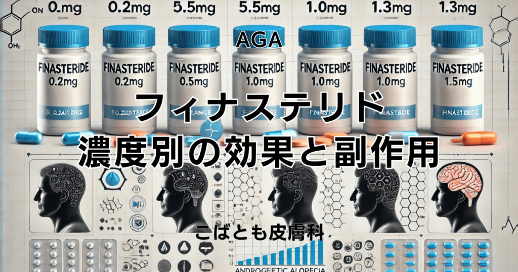 フィナステリド0.2mg 0.5mg1mg1.3mgの効果を比較