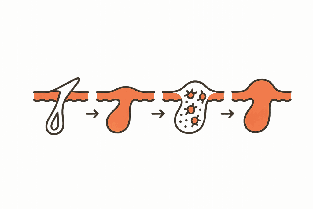ニキビができるメカニズム
