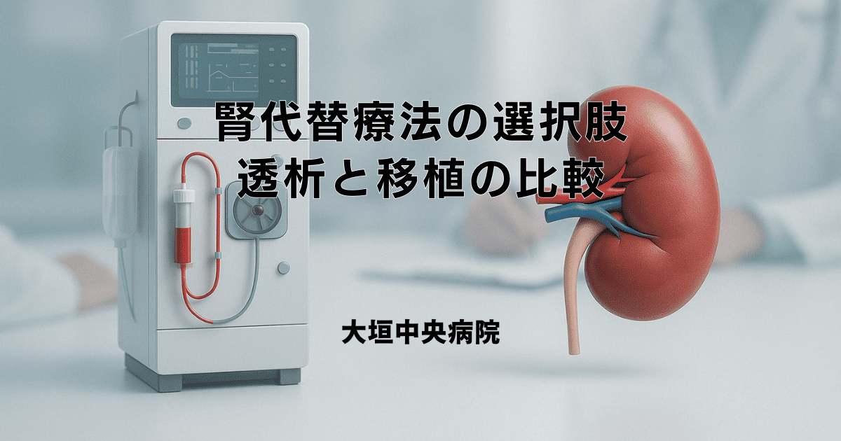 腎代替療法の選択肢｜透析と移植の比較