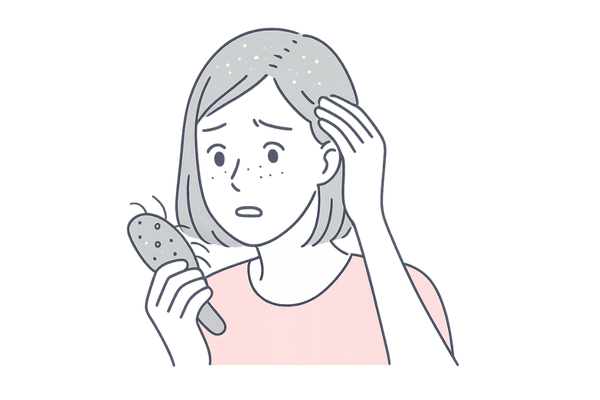 フケ・地肌の透け感に悩む女性