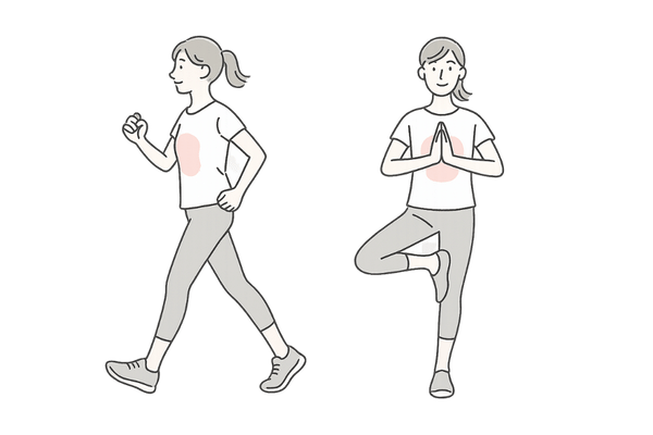 運動をして血行促進する女性