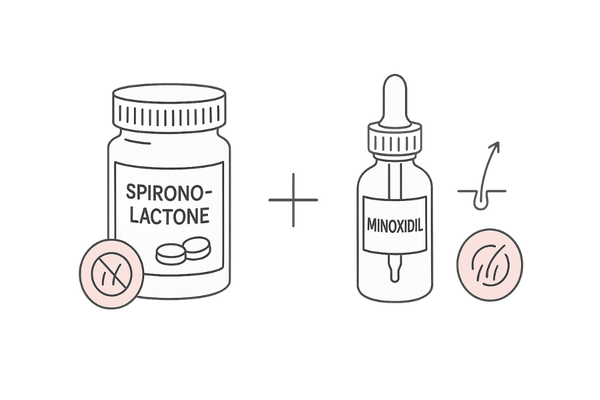 スピロノラクトン内服薬とミノキシジル外用薬