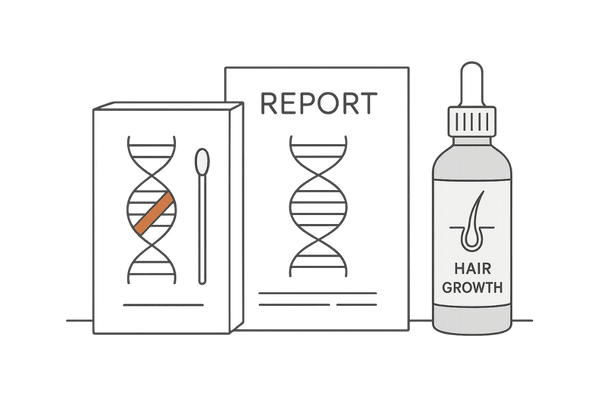 遺伝子検査キットと育毛剤と分析レポート