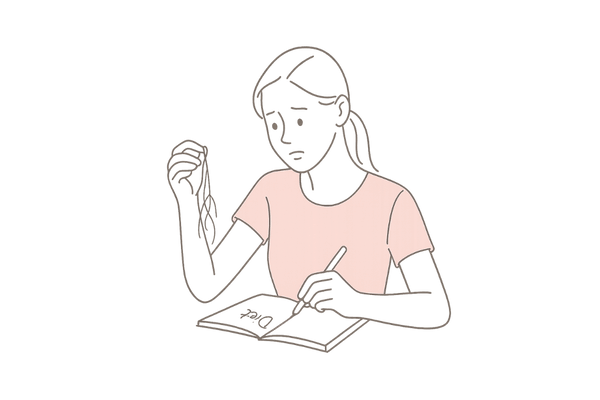 セルフチェックをする女性