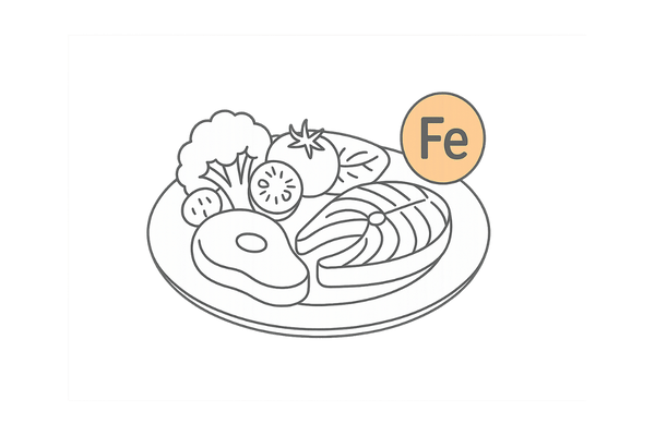 バランスの良い食事と鉄分補給