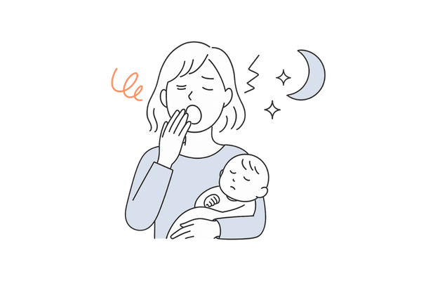 ストレスと睡眠不足のイメージ