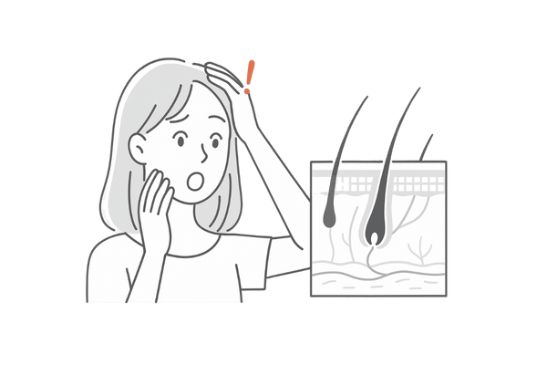 頭皮が硬くなる・線維化