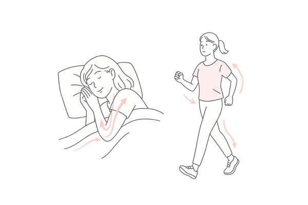 良質な睡眠と運動で自律神経を整え頭皮に血流アップ