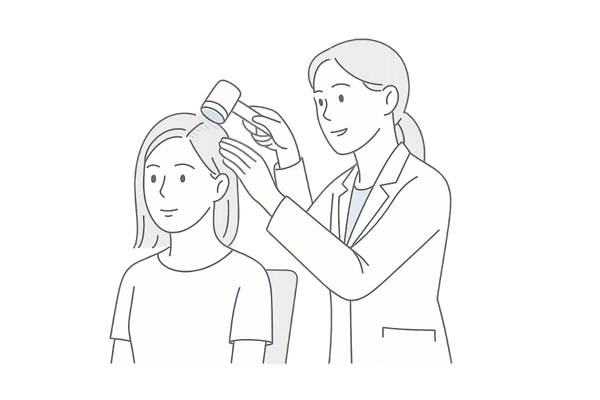 皮膚科での視診と触診