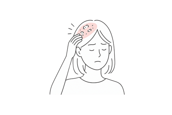 頭皮の炎症(発赤・鱗屑・色素沈着)
