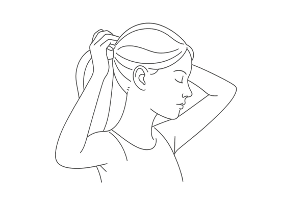 ゆるめヘアスタイルの女性イラスト