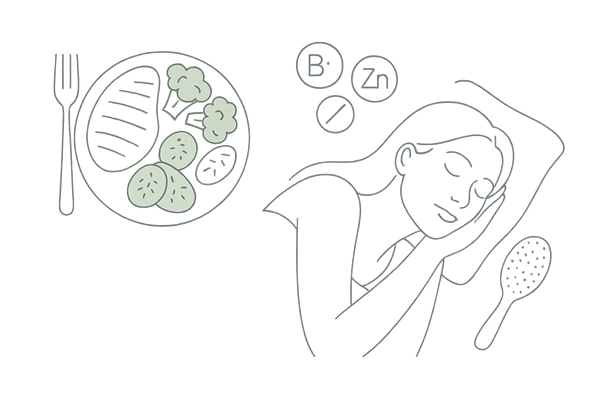生活習慣(栄養バランス・睡眠)の重要性を示すイメージ