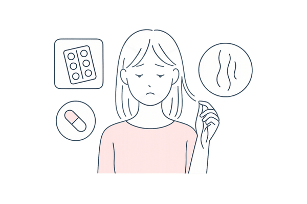 「薬剤性脱毛症」イメージ用イラスト