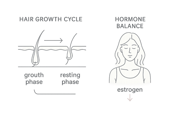 エストロゲン低下とヘアサイクル変化