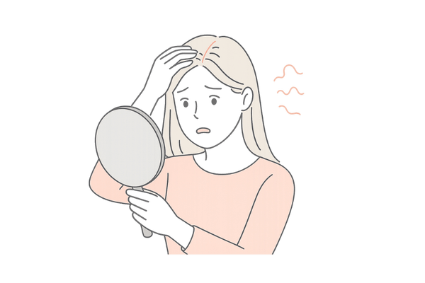 薄毛の進行度に悩む女性