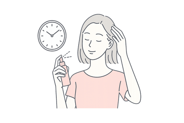 長期間コツコツと育毛ケアを続ける女性