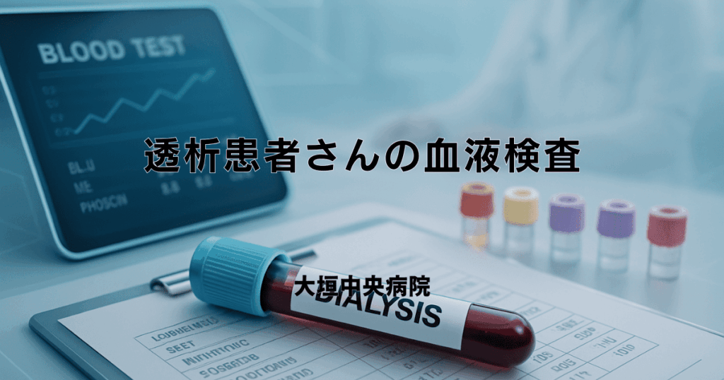 透析患者さんの血液検査｜主な項目と基準値の目安、結果の見方