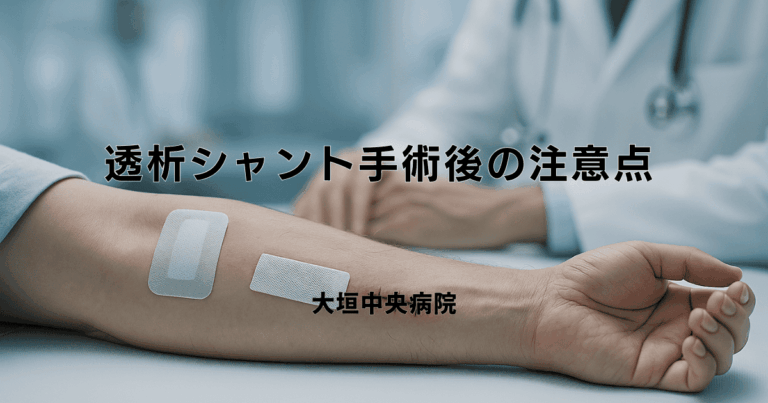 透析シャント手術後の注意点|管理方法と長持ちさせるコツ | 医療法人社団豊正会 大垣中央病院