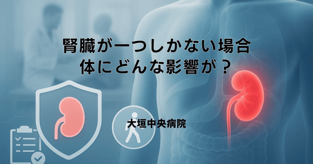 腎臓が一つしかない場合、体にどんな影響がある？日常生活の注意点