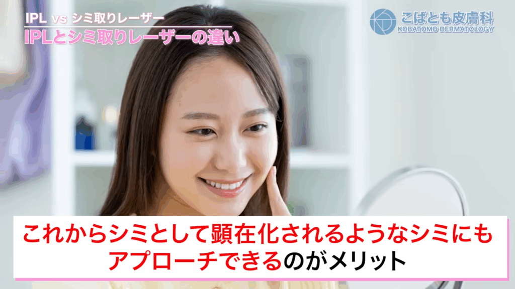 IPLはこれからシミとして顕在化されるようなシミにもアプローチできる