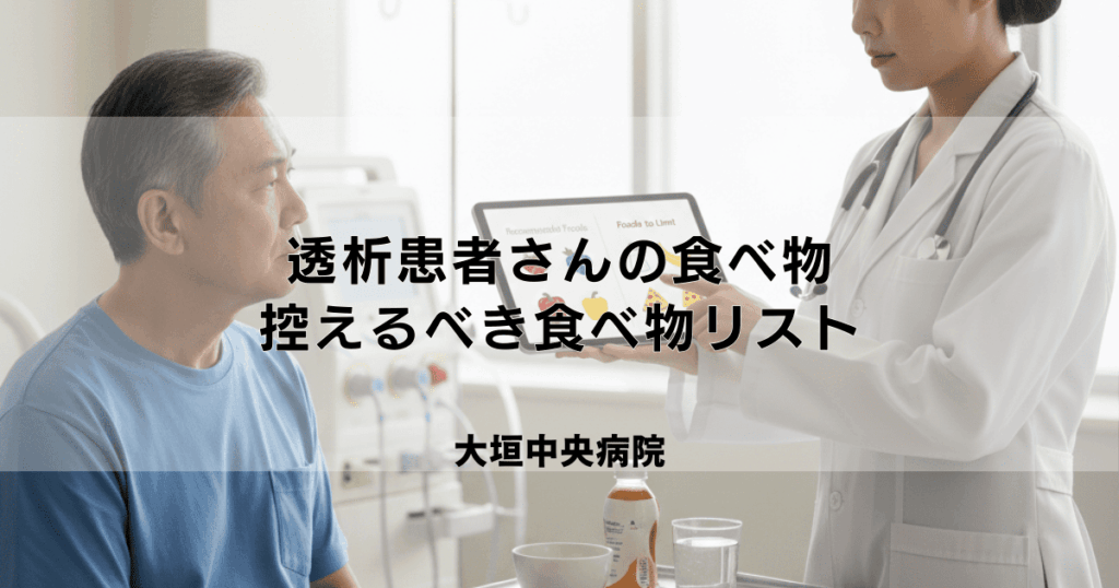 透析患者さんにおすすめの食べ物・控えるべき食べ物リスト