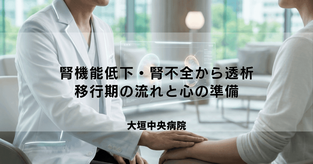 腎機能低下・腎不全から透析へ｜移行期の流れと心の準備