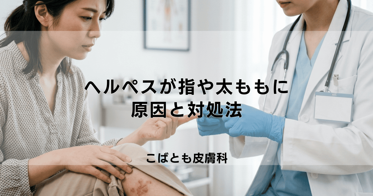 ヘルペスが指や太ももにできる原因は？体のあちこちにできるヘルペスの対処法