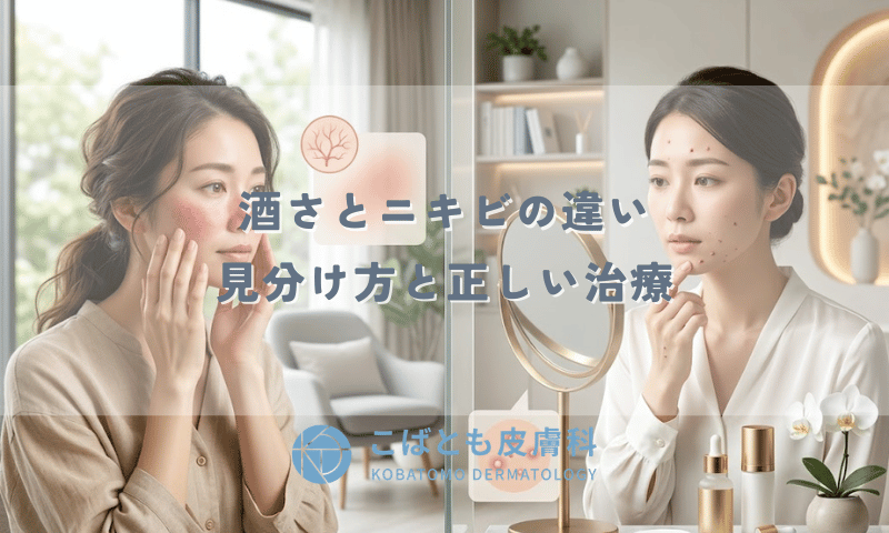 酒さとニキビの違い｜赤ら顔・ほてりが治らない時の見分け方と正しい治療
