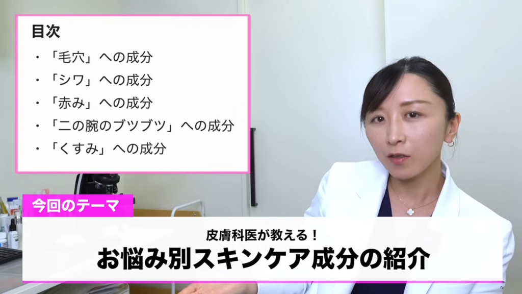 お悩み別スキンケア成分の紹介 目次