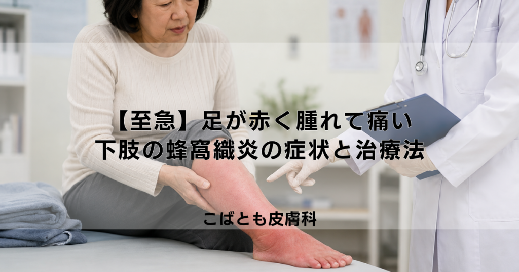 【至急】足が赤く腫れて痛い…下肢の蜂窩織炎（ほうかしきえん）の症状と治療法