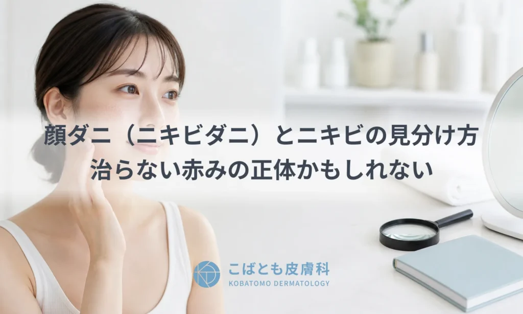 顔ダニ（ニキビダニ）とニキビの見分け方｜治らない赤みの正体かもしれない