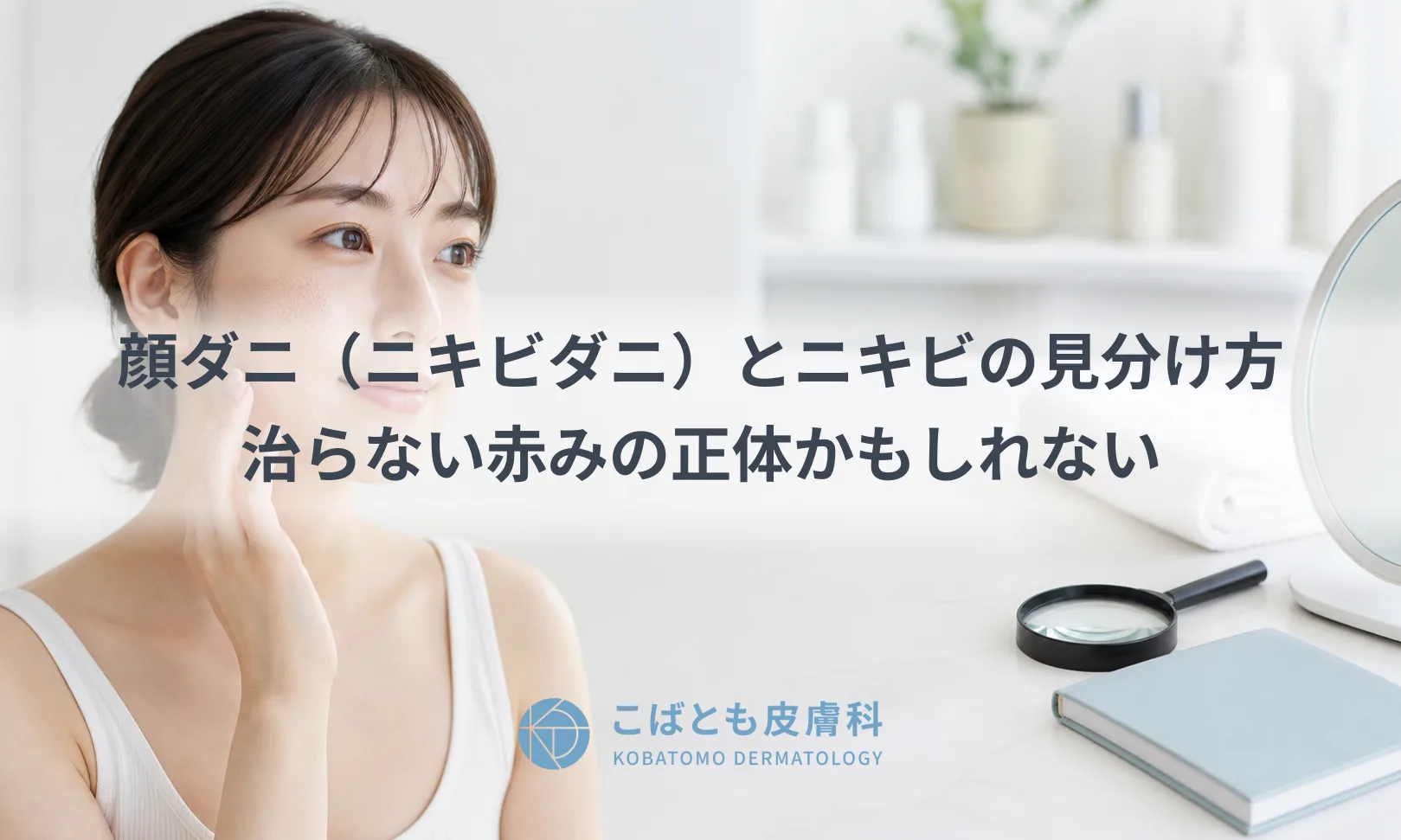 顔ダニ(ニキビダニ)とニキビの見分け方|治らない赤みの正体かもしれない
