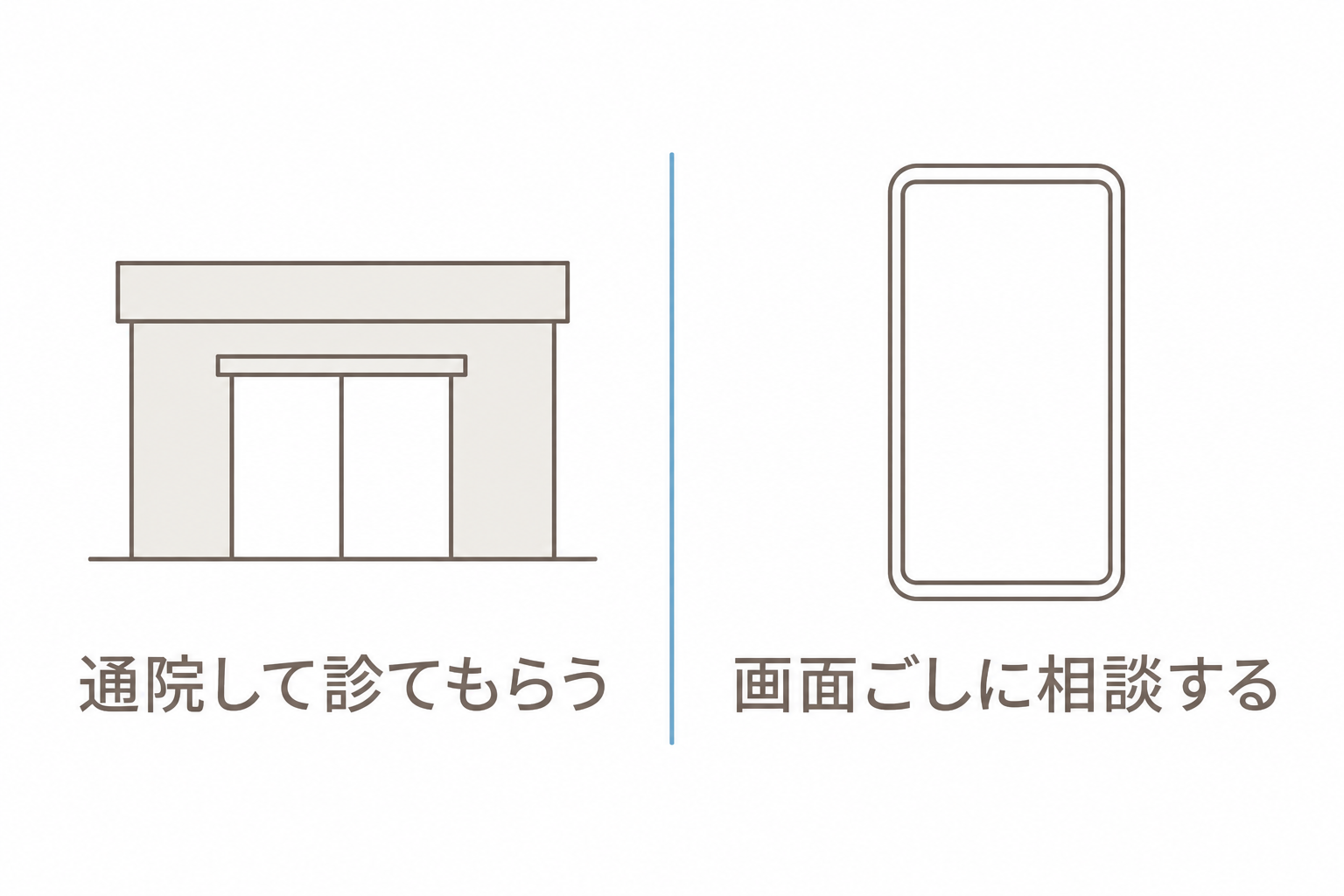 通院と、画面ごしの相談