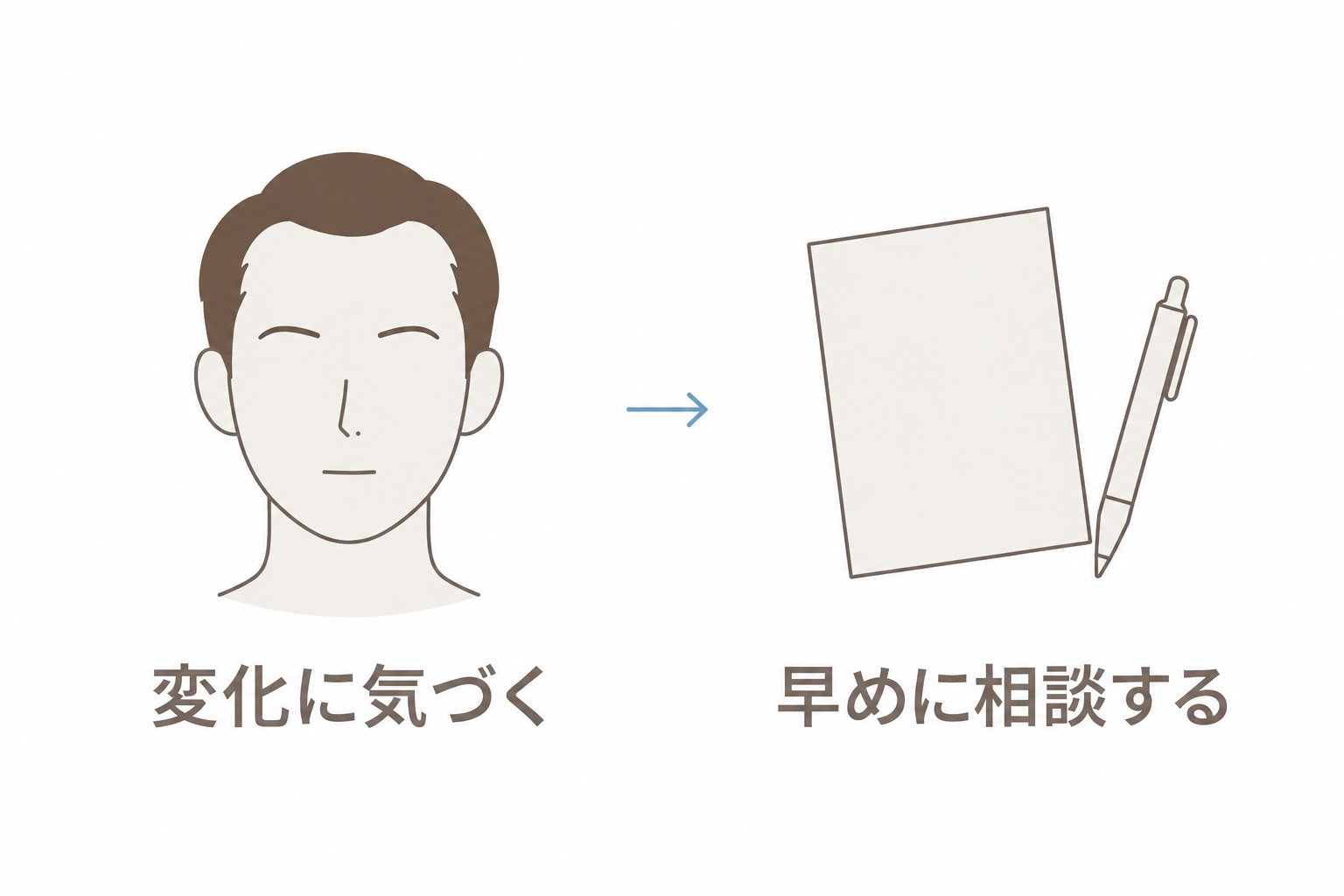 変化に気づいたら早めに相談する