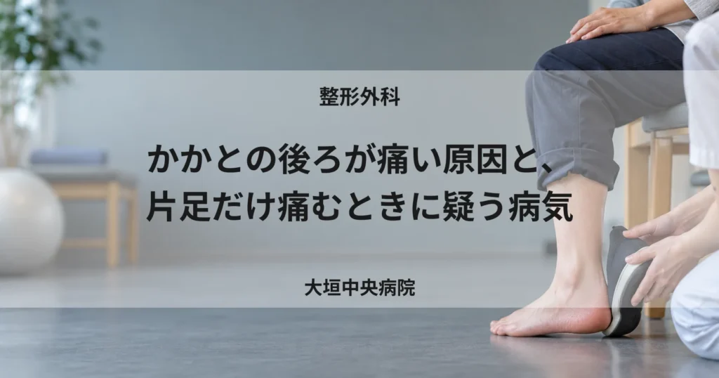 かかとの後ろが痛い原因と、片足だけ痛むときに疑う病気