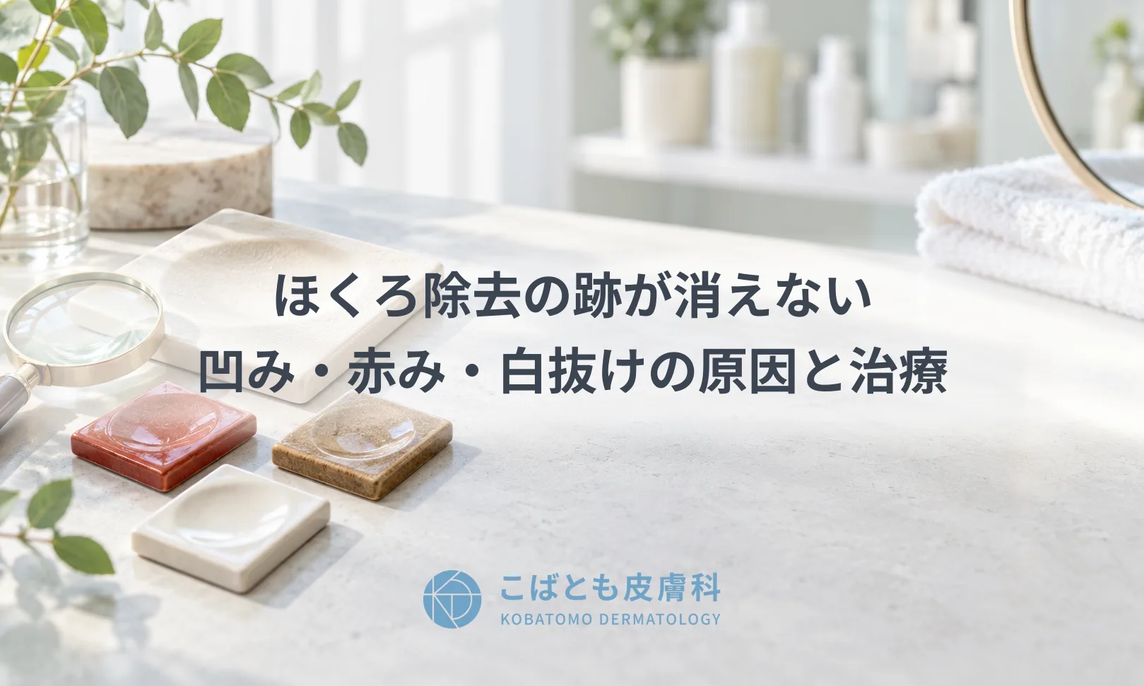 ほくろ除去の跡が消えない｜凹み・赤み・白抜けの原因と治療