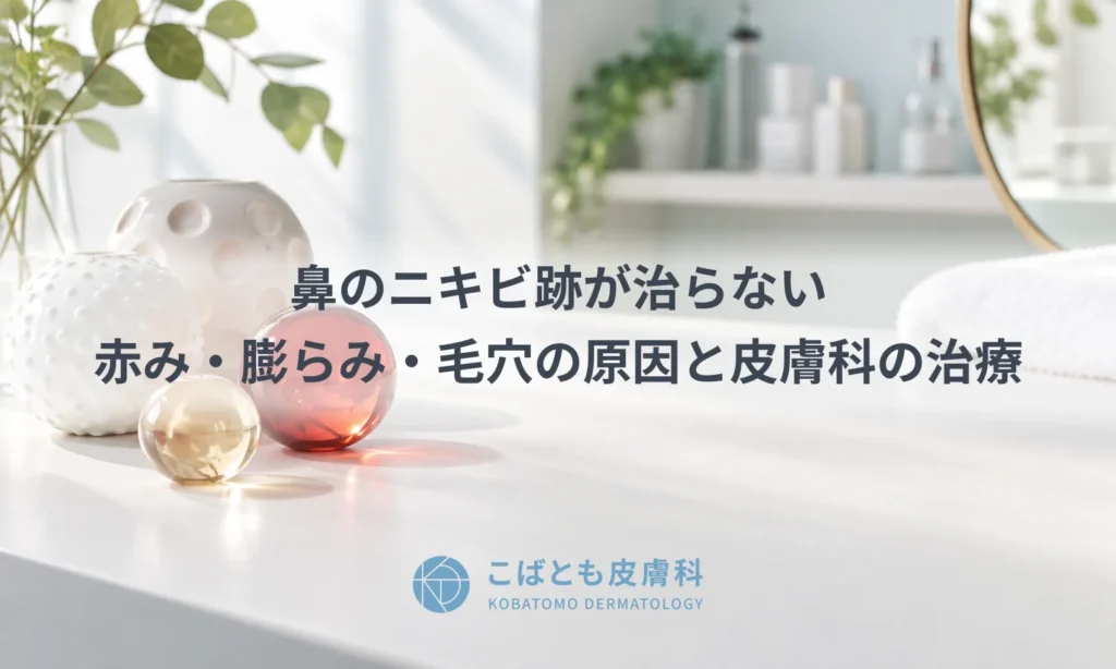 鼻のニキビ跡が治らない｜赤み・膨らみ・毛穴の原因と皮膚科の治療